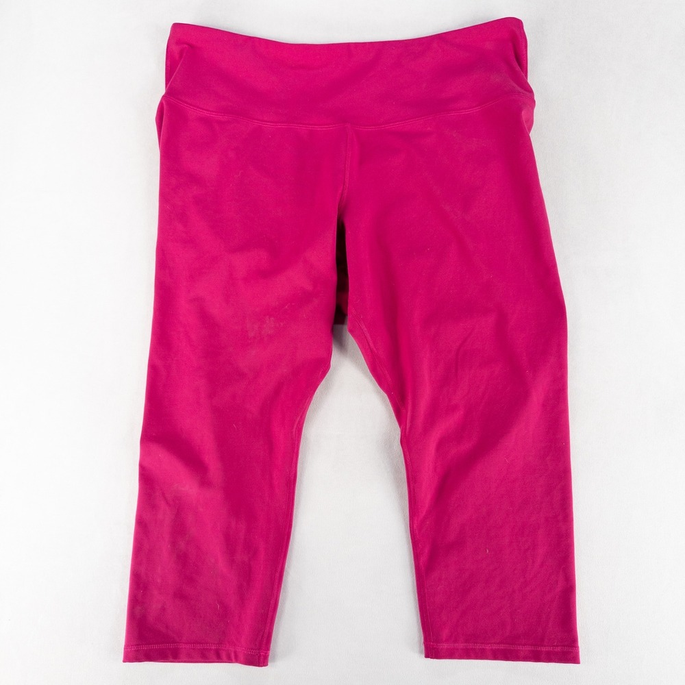 Old Navy Womens Leggings XXL Pink Powerpress High Rise Go-Dry Capri Athletic